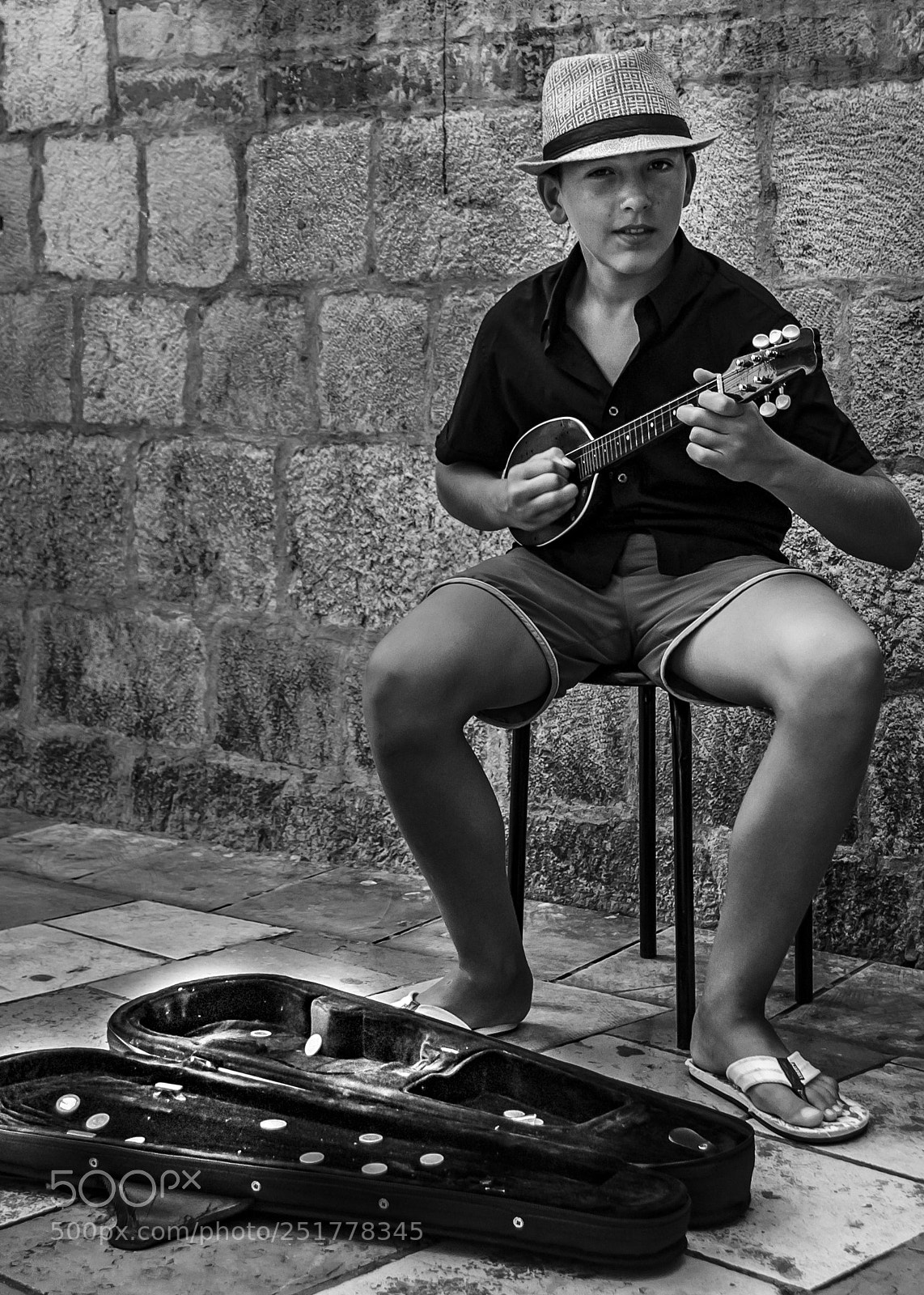 Nikon D3100 sample photo. Street musician photography