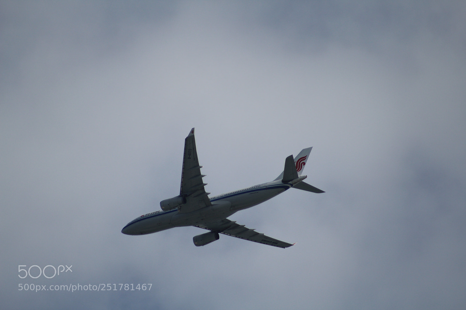 Canon EF 75-300mm f/4-5.6 sample photo. Air china overhead photography