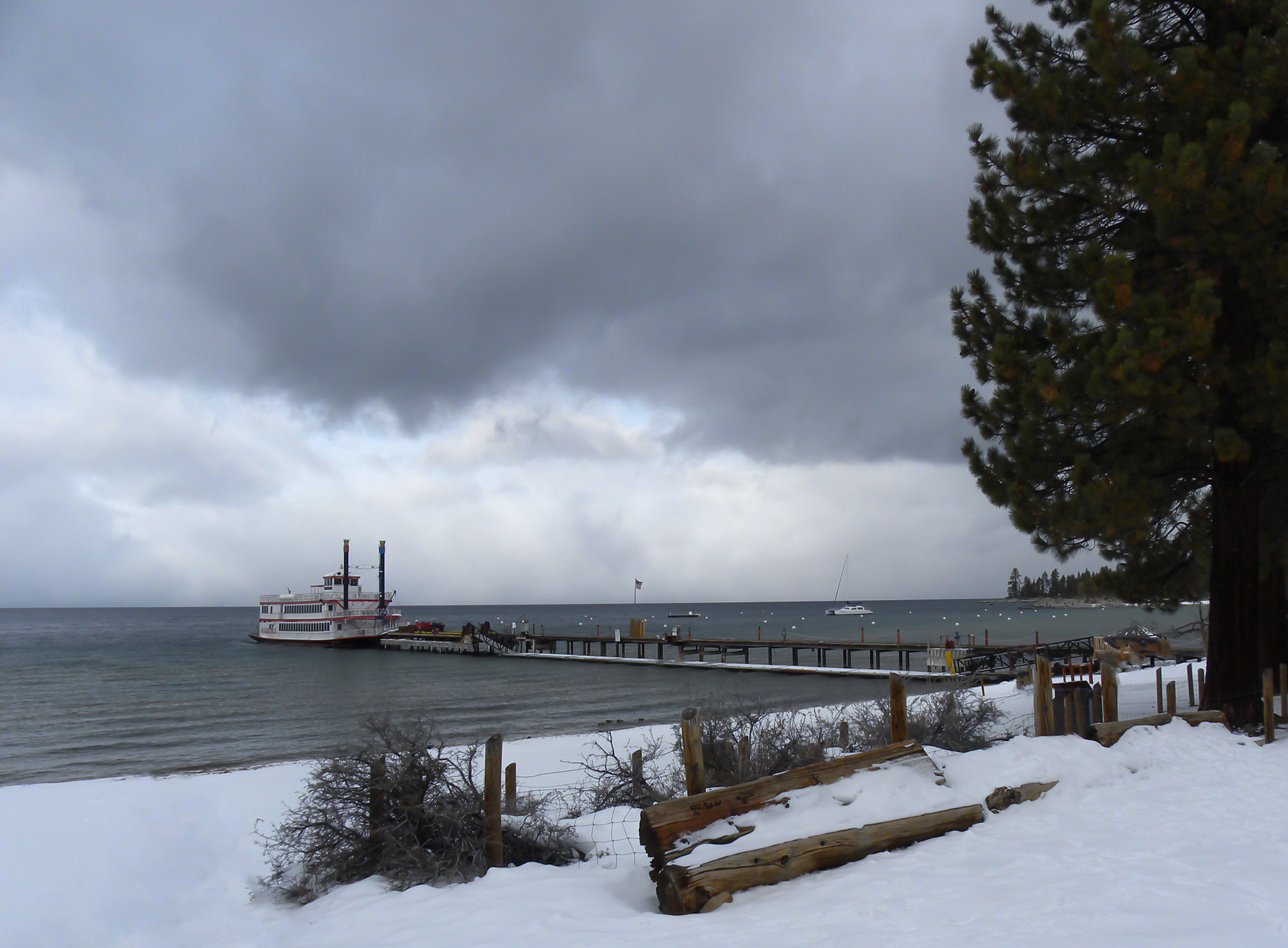 Nikon Coolpix P90 sample photo. Wharf at north lake tahoe in winter photography