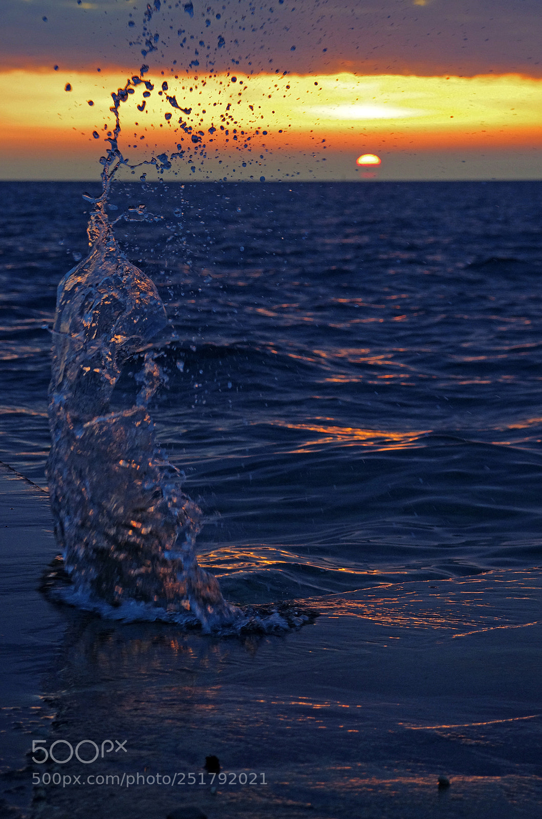 Pentax K-5 sample photo. Sunset splash photography