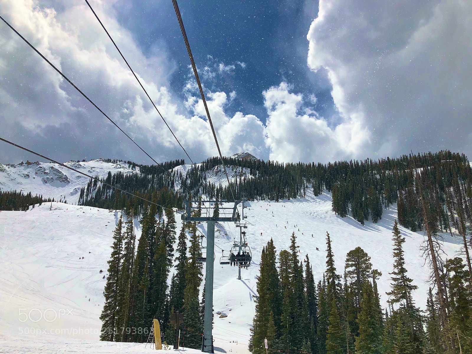 Apple iPhone X sample photo. Ski lift photography