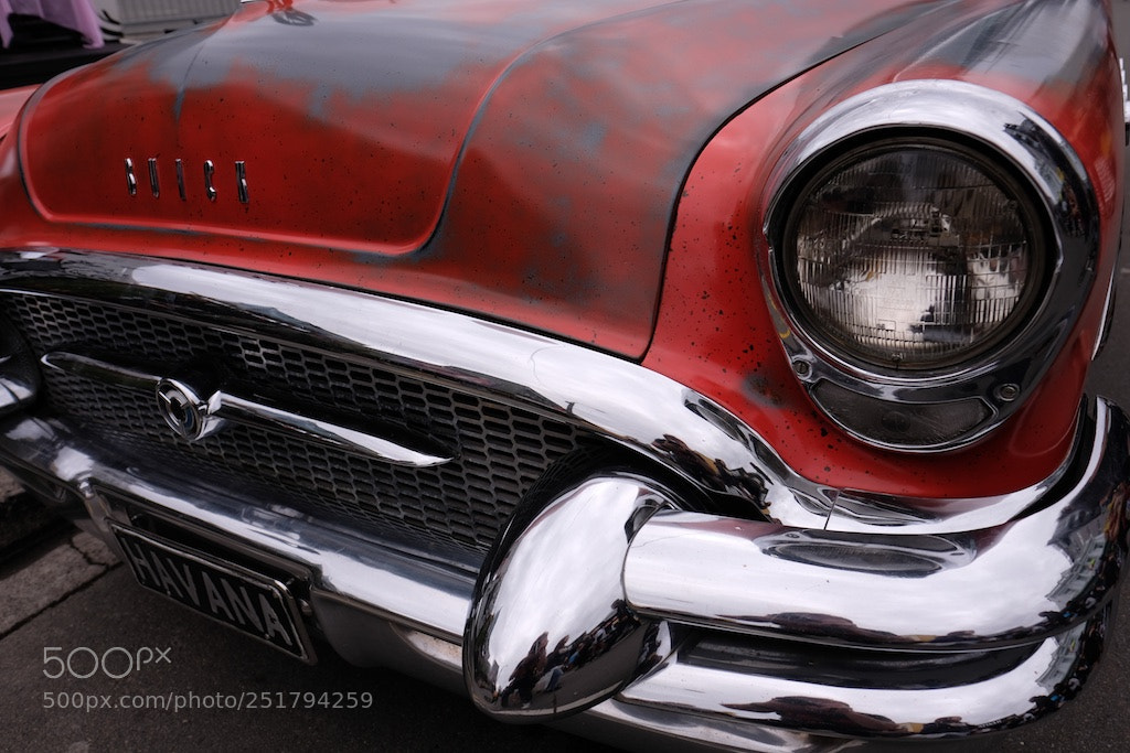 Fujifilm X-T2 sample photo. Red buick photography