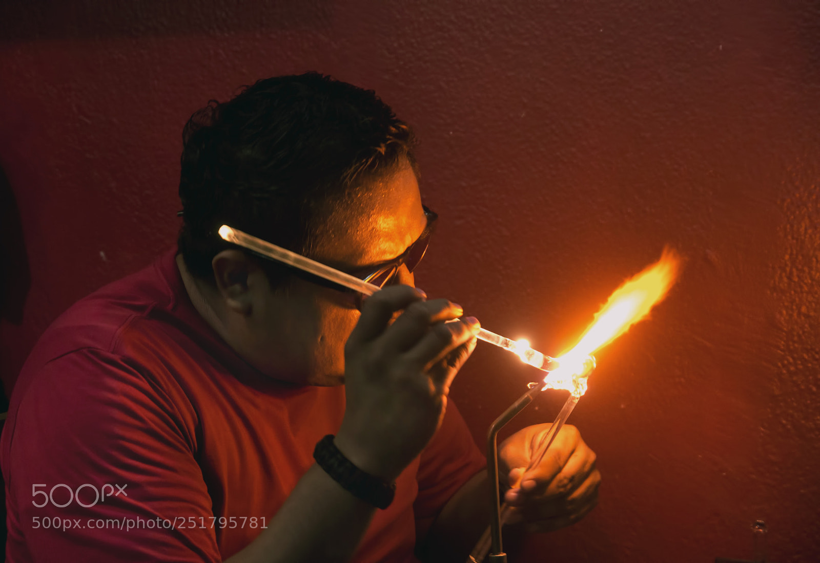 Pentax K-5 sample photo. Glass blow photography
