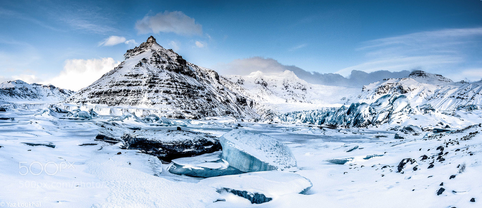 Nikon D810 sample photo. Glacier svínafellsjokull panorarma photography