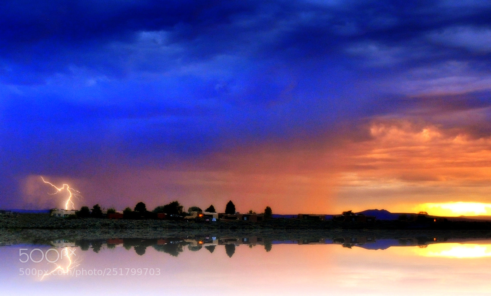 Nikon D90 sample photo. Sunset storm taos photography