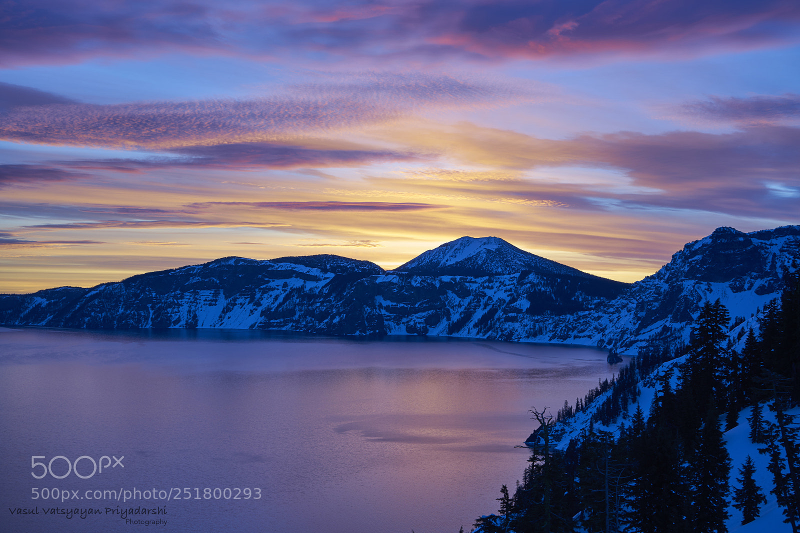 Sony a7 II sample photo. Crater lake sunrise photography