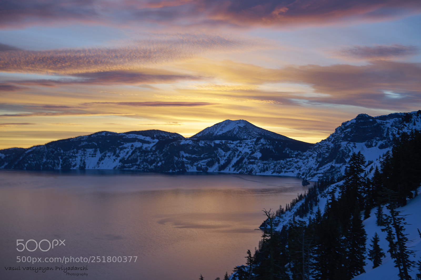 Sony a7 II sample photo. Crater lake sunrise photography