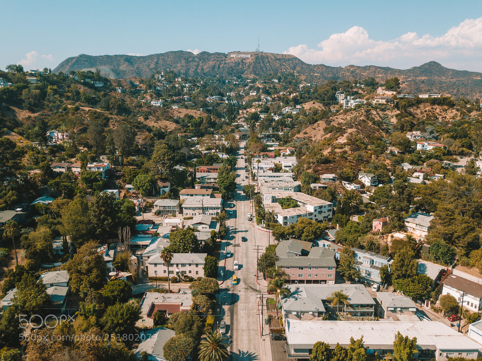 DJI FC220 sample photo. Hollywood sign district in photography