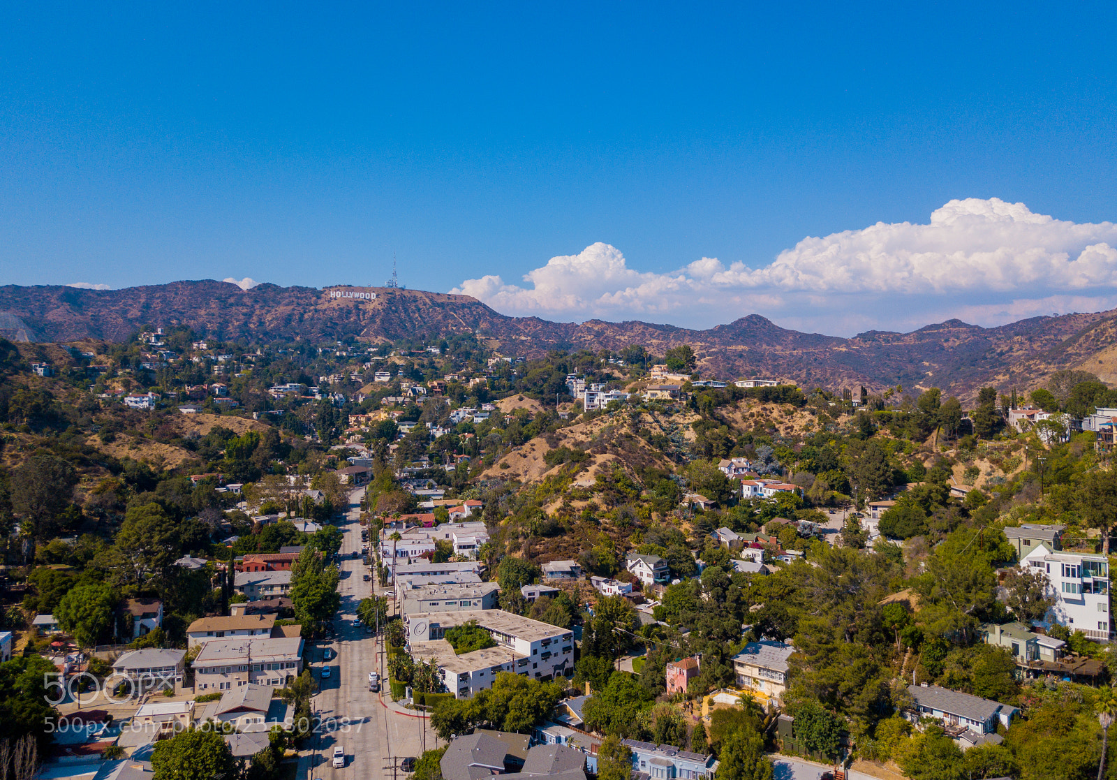 DJI FC220 sample photo. Hollywood sign district in photography