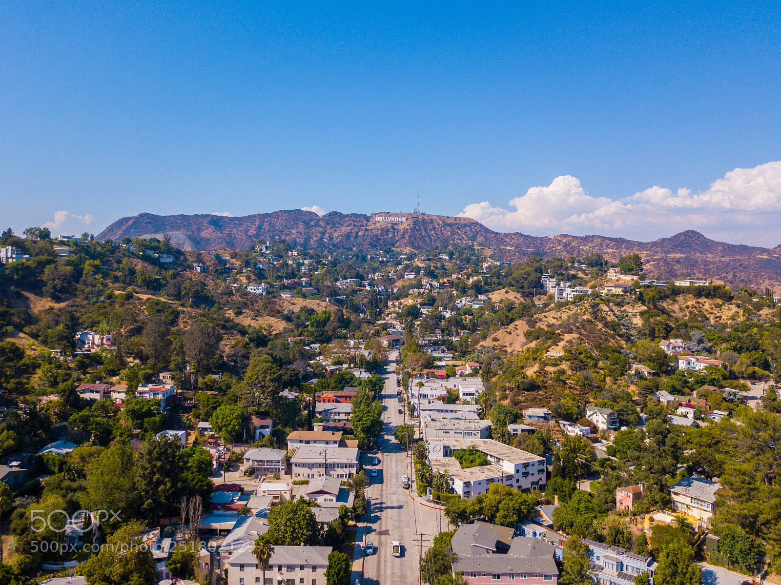 DJI FC220 sample photo. Hollywood sign district in photography