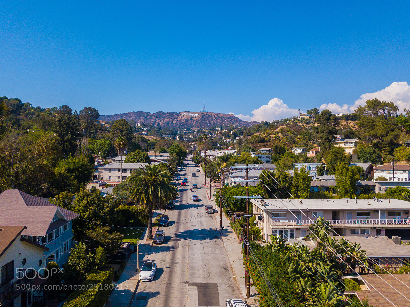 DJI FC220 sample photo. Hollywood sign district in photography