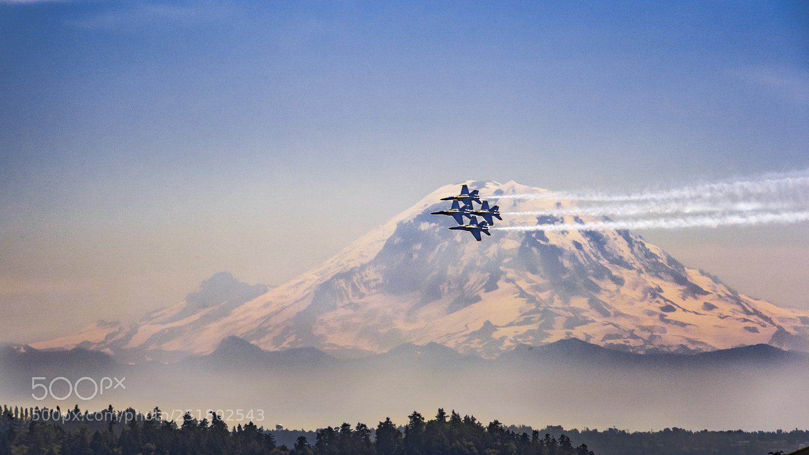 Nikon D700 sample photo. Mount rainier and blue photography