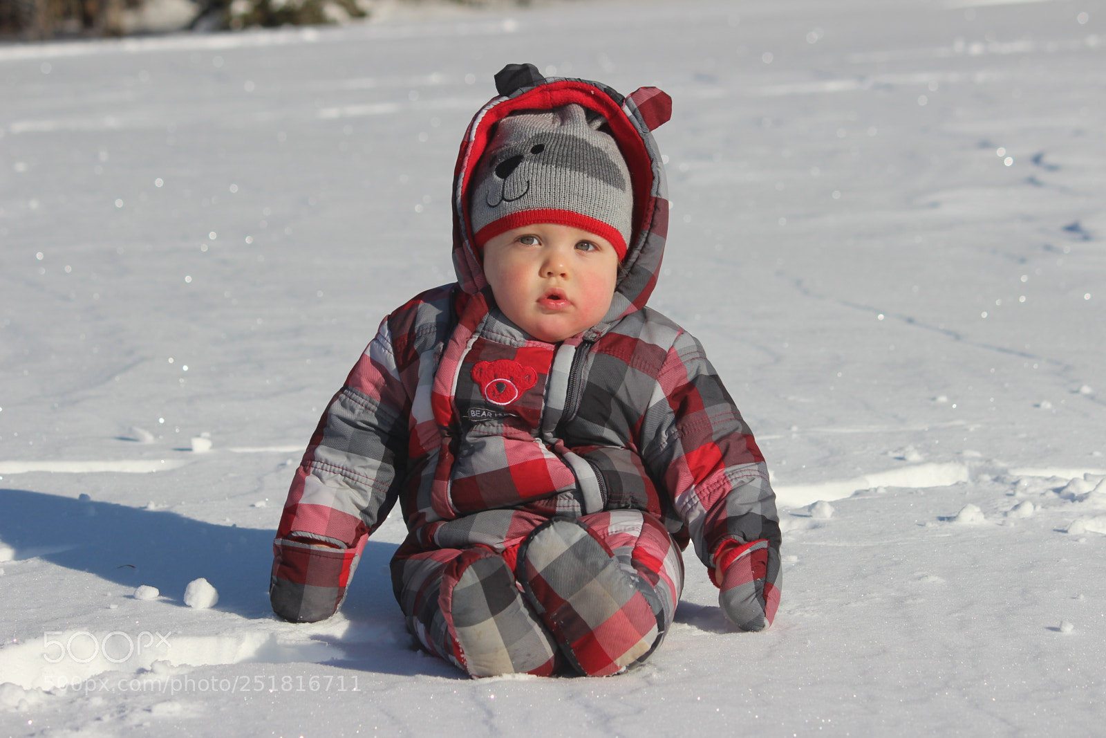 Canon EF-S 55-250mm F4-5.6 IS II sample photo. Snow baby photography