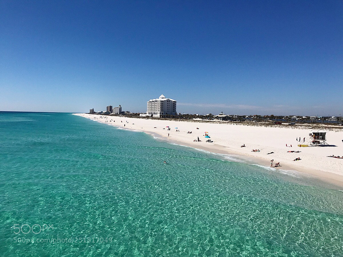 Apple iPhone 7 Plus sample photo. Pensacola beach pier photography