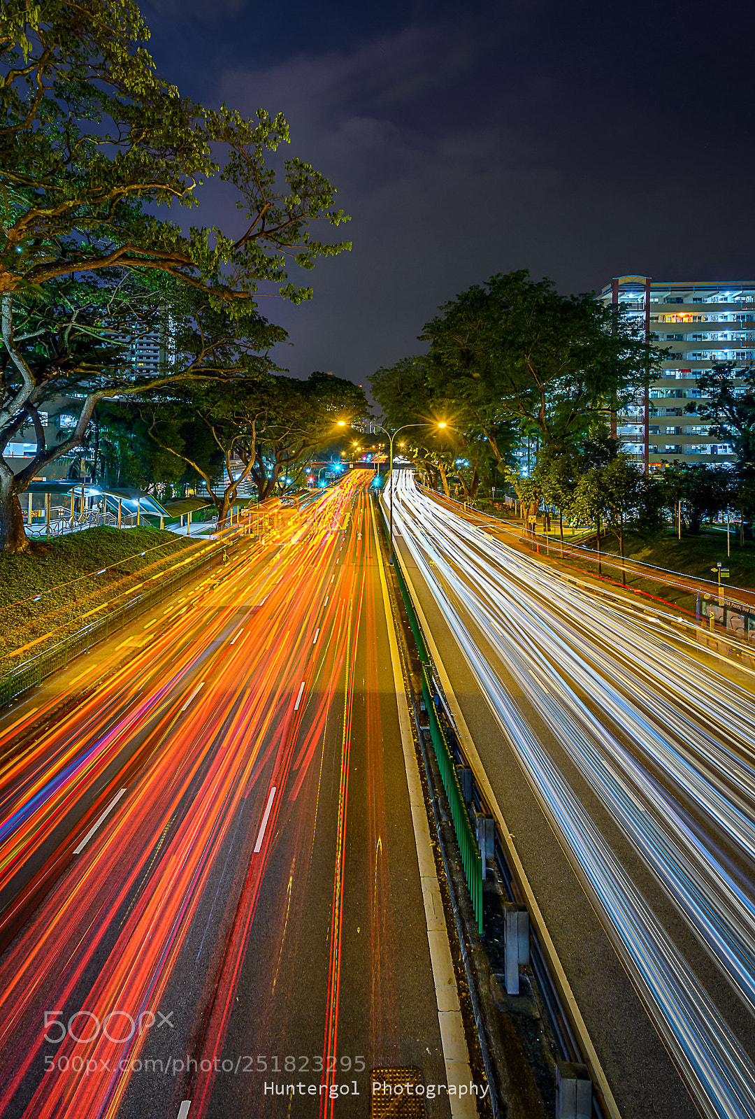Nikon D610 sample photo. Light streak of vehicle photography