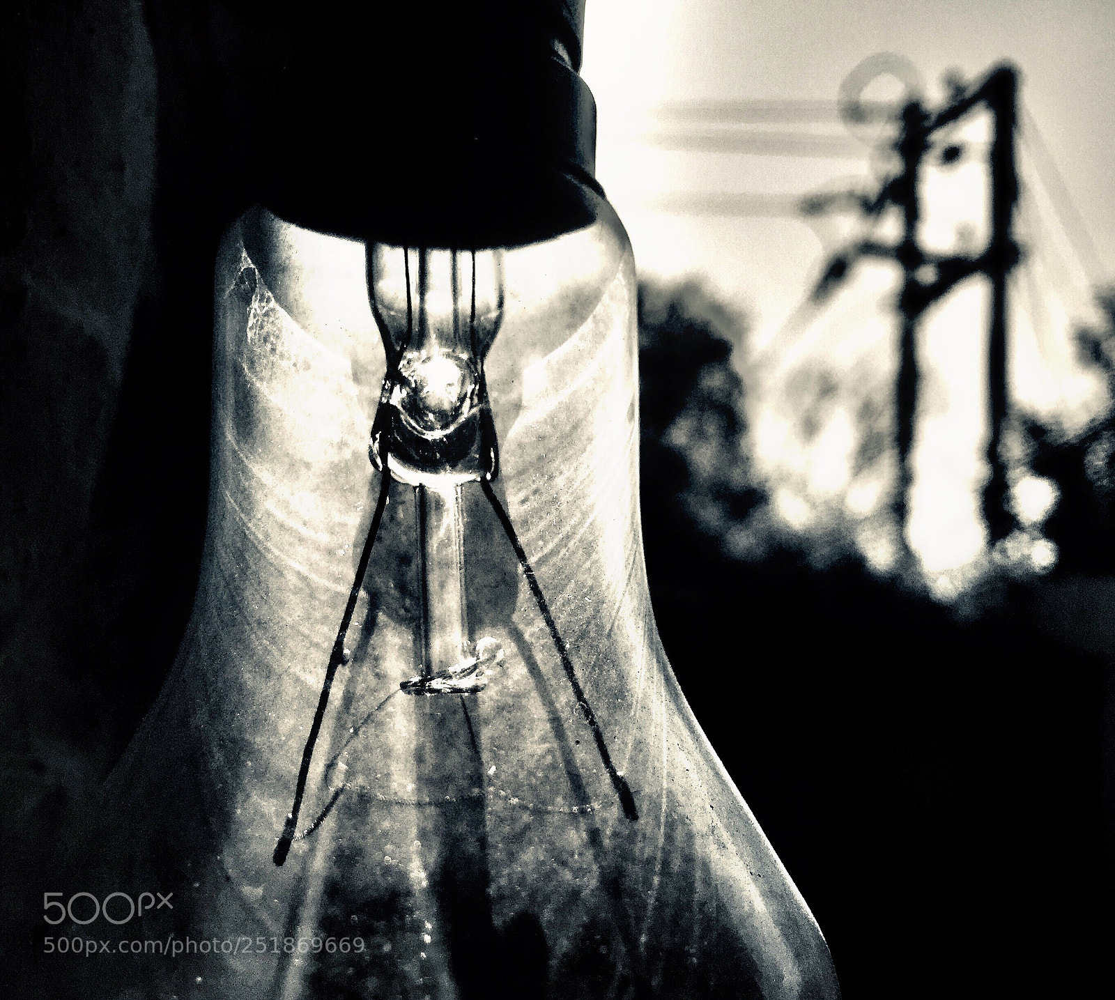 Apple iPhone 6 sample photo. Bulb in black shade photography