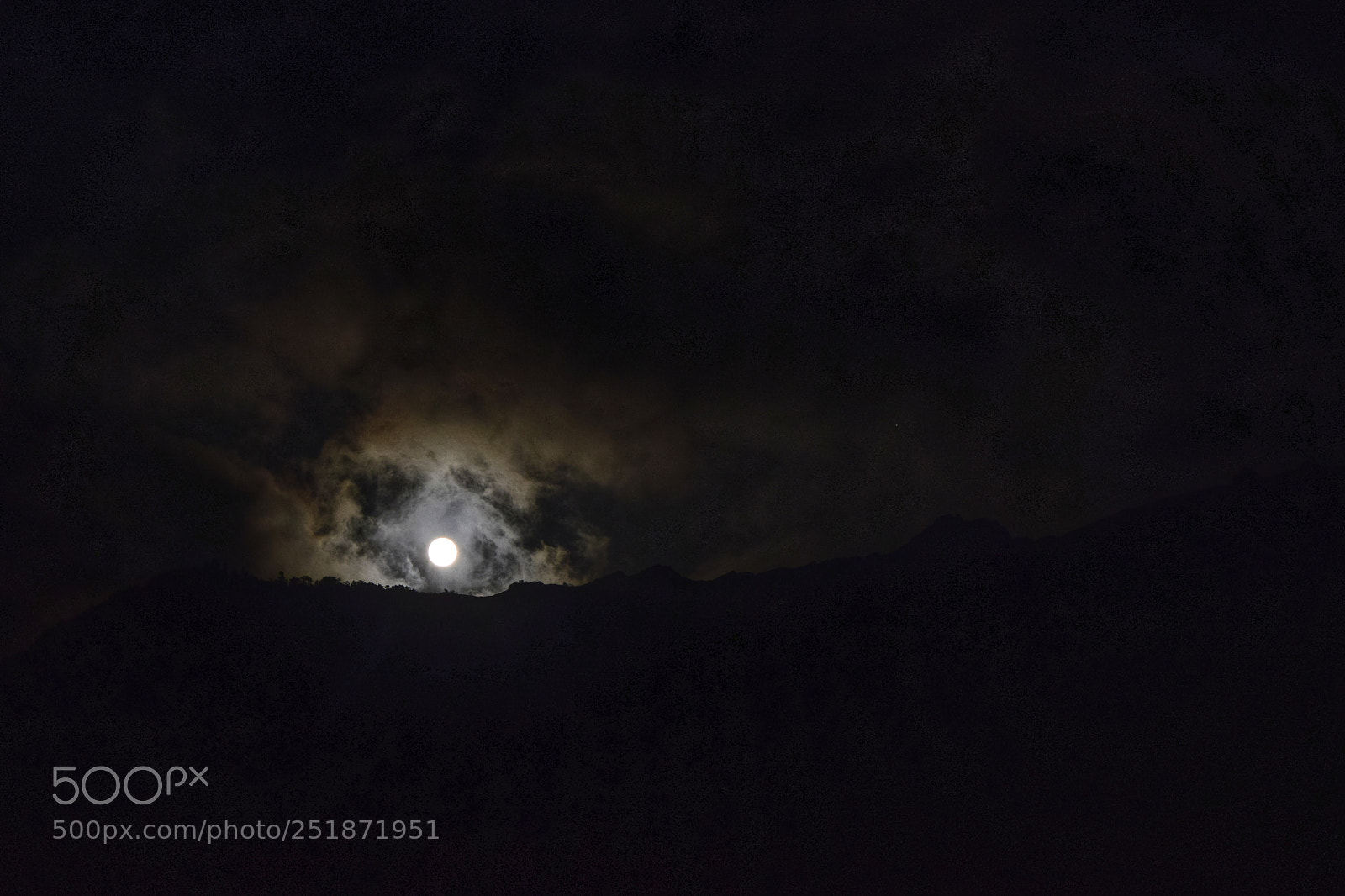 Nikon D3300 sample photo. Ghostly moon photography