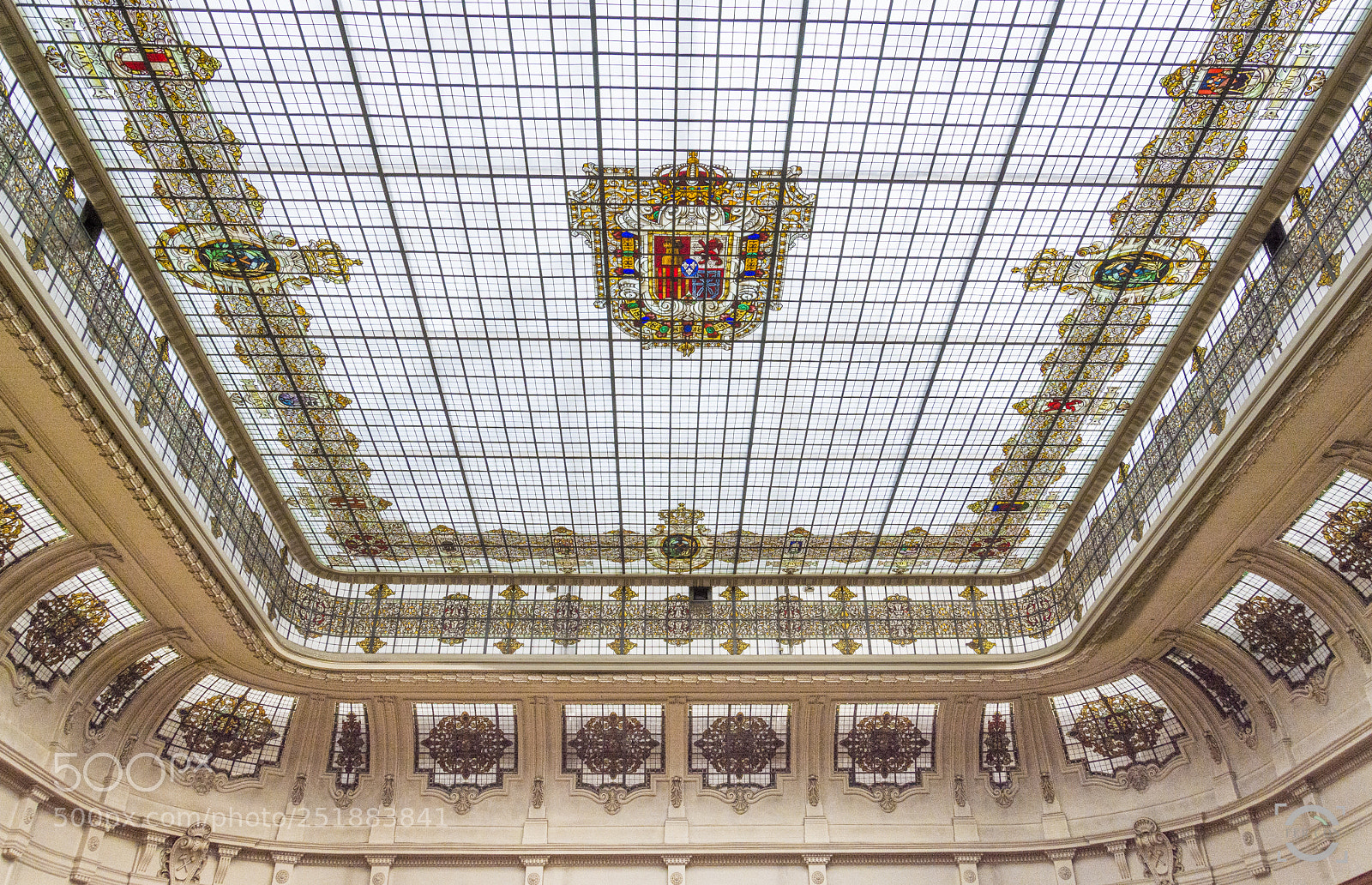 Nikon D7100 sample photo. Stained glass ceiling photography