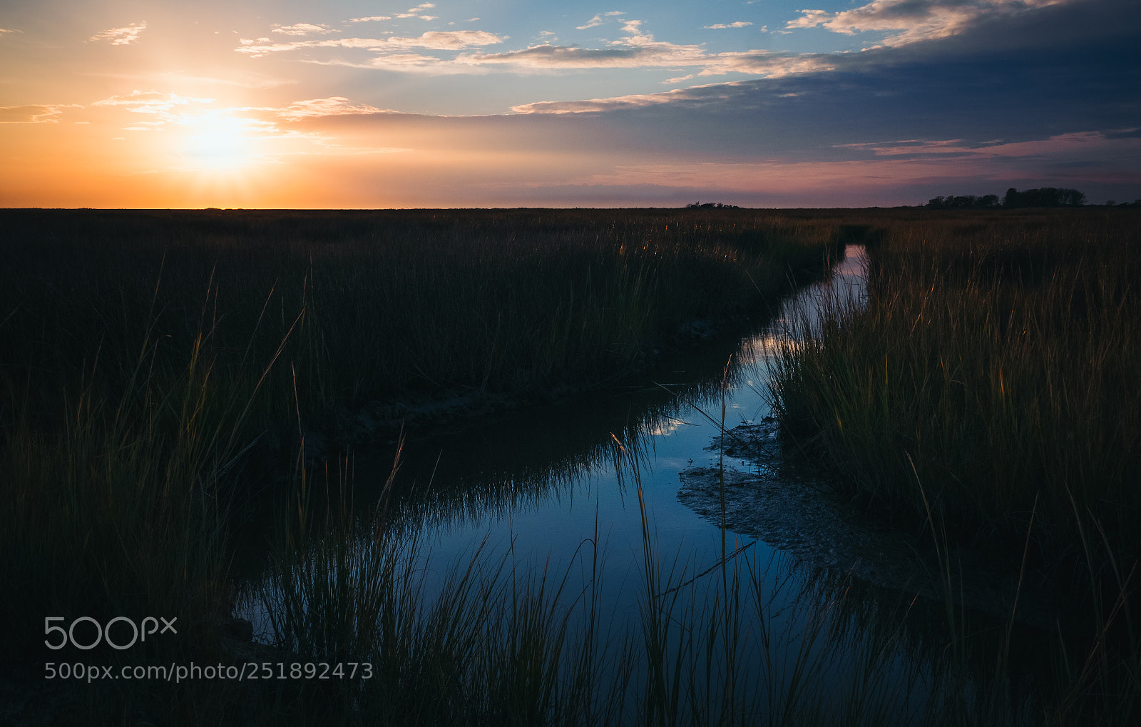 Sony Cyber-shot DSC-RX100 IV sample photo. Sunset in the marsh photography