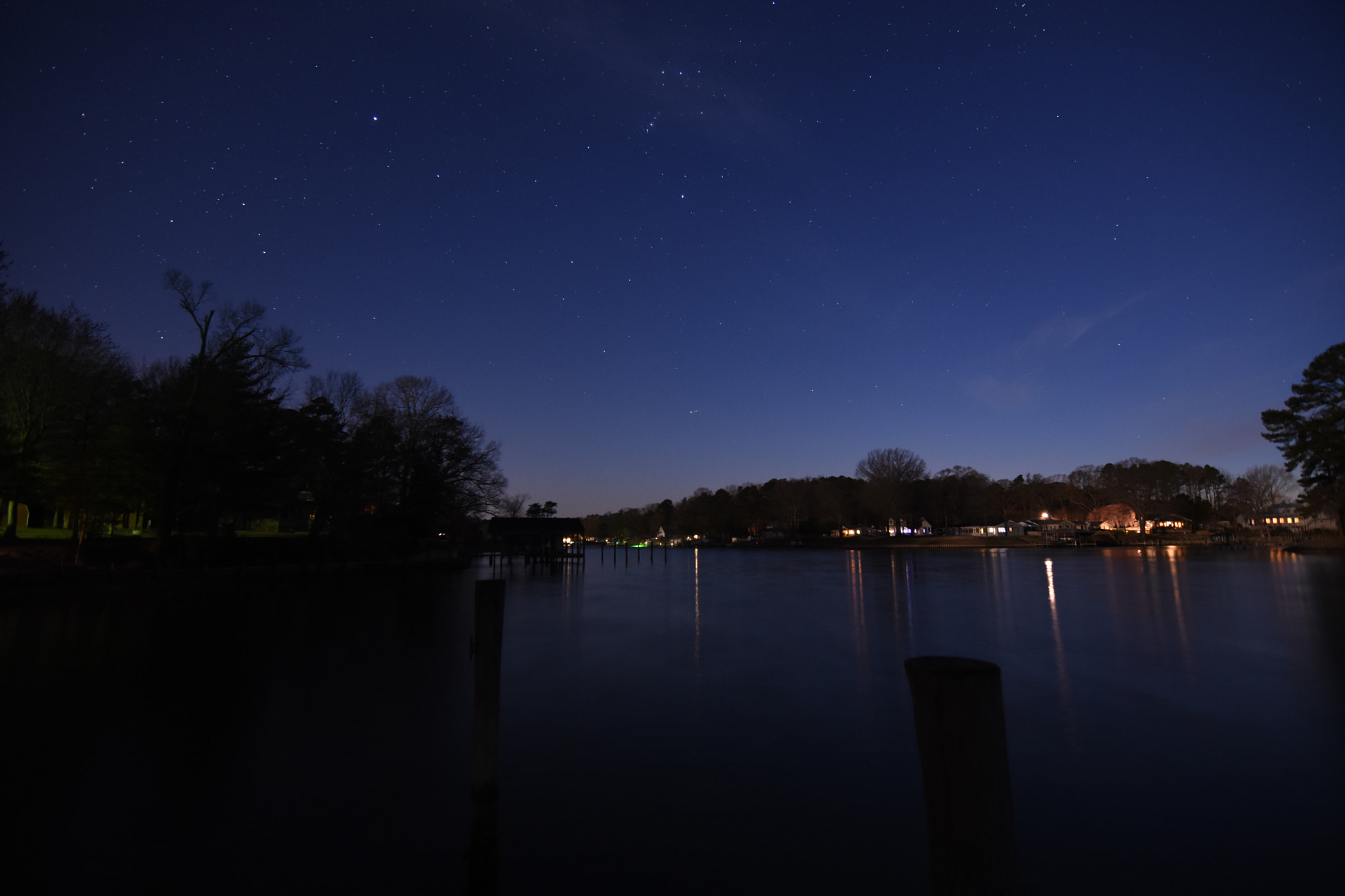 Nikon D3400 sample photo. Stars over creek at night photography