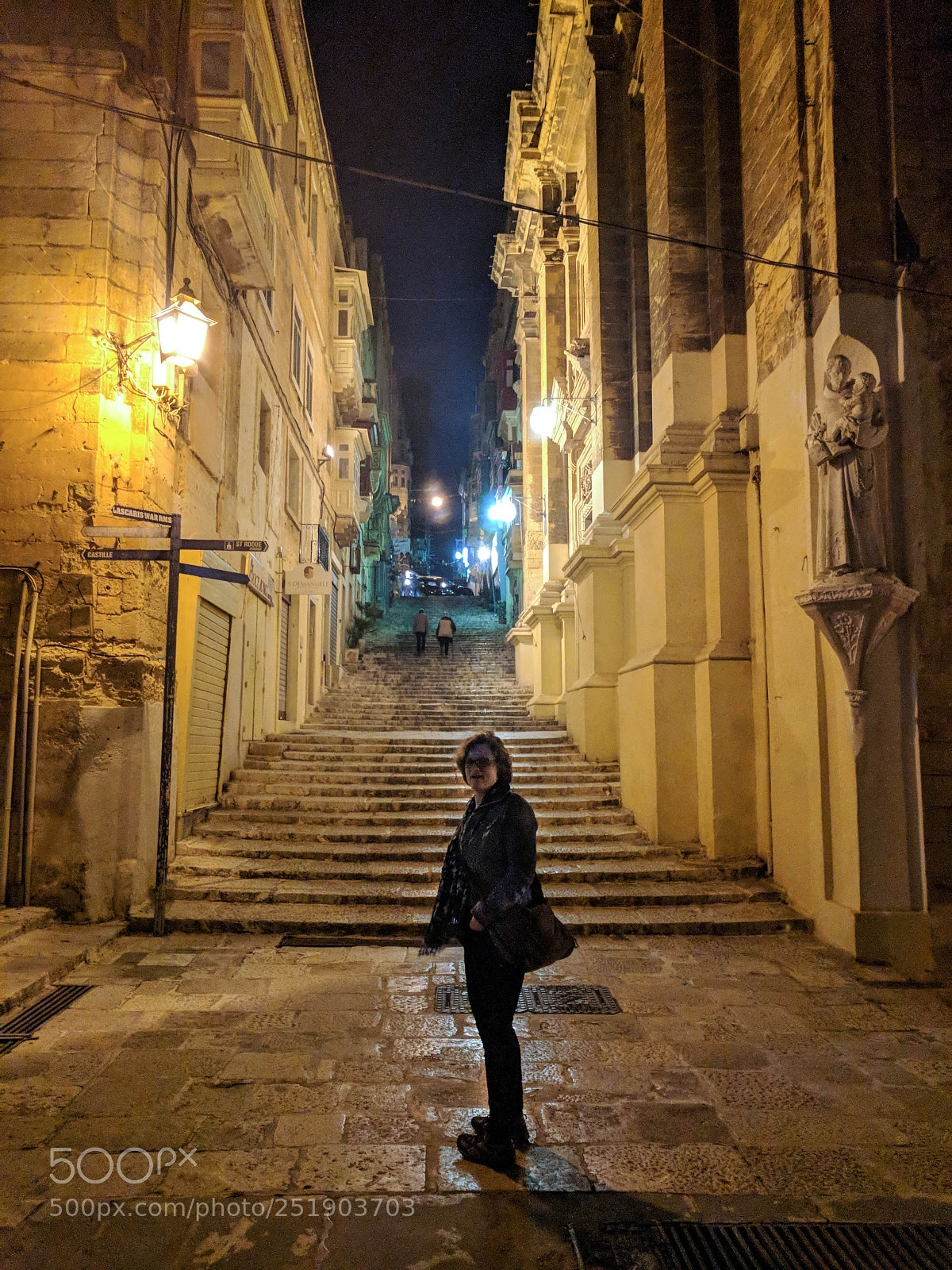 Google Pixel sample photo. Night steps photography