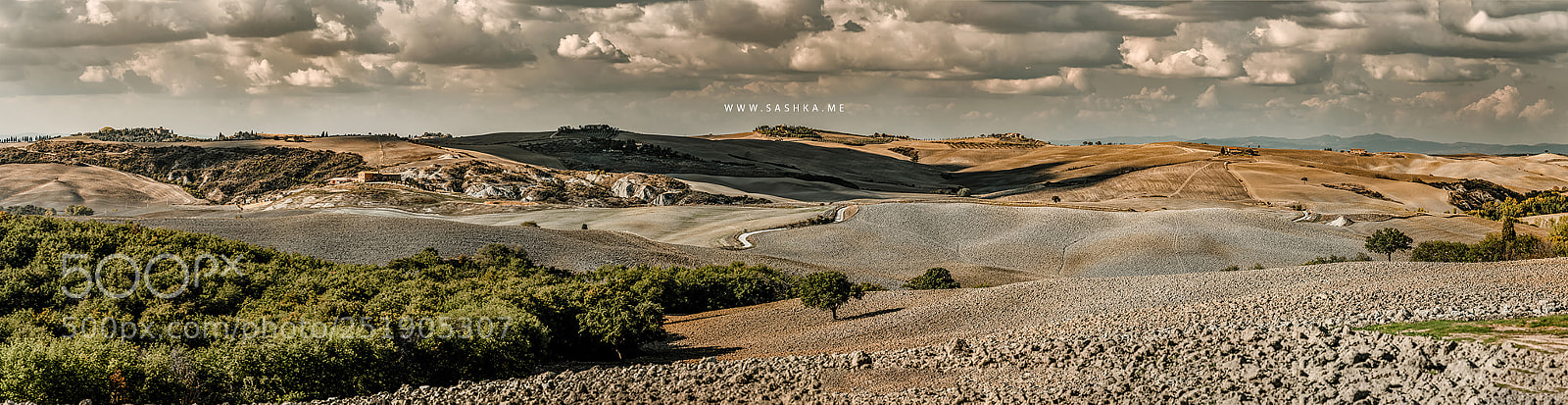 Sony a99 II sample photo. Farmland in tuscany panoramic photography