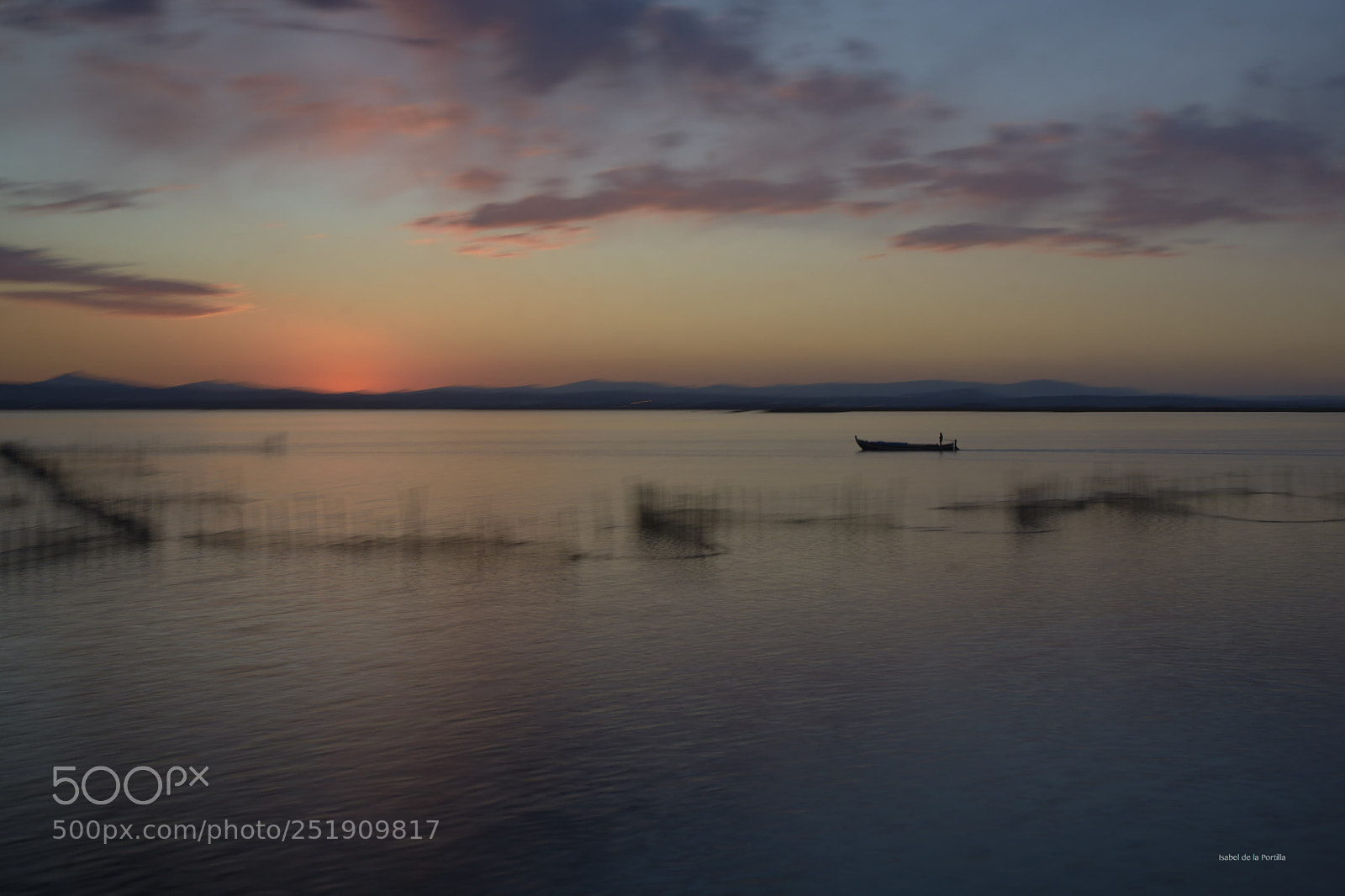Sony a7R II sample photo. Albufera ii lonely boat photography