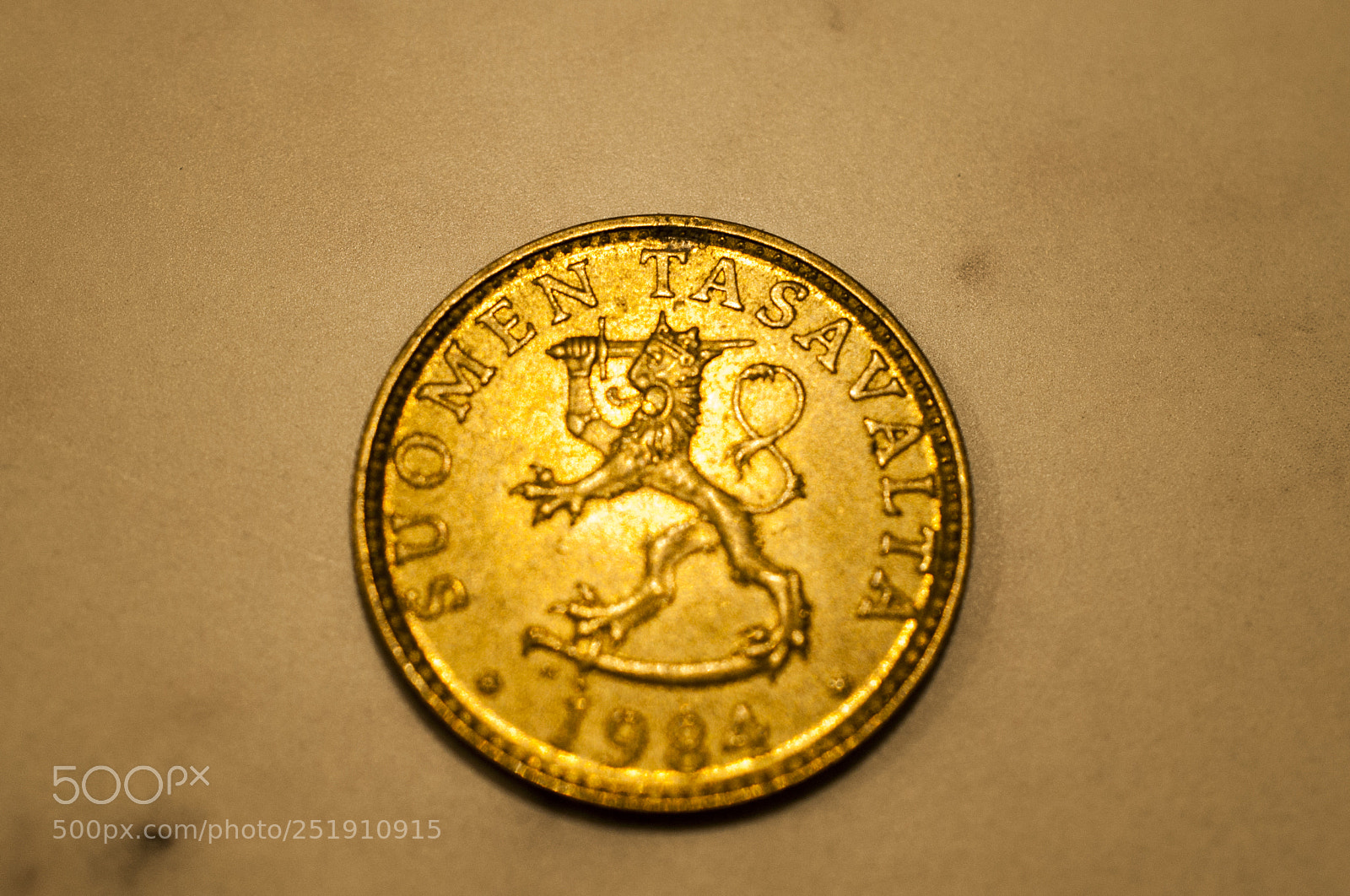 Nikon D700 sample photo. Finland coin penny back photography