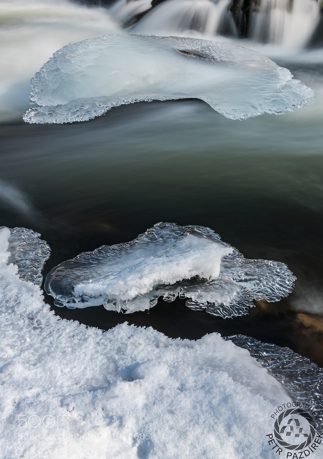 Nikon D850 sample photo. Frozen islands on rapids photography