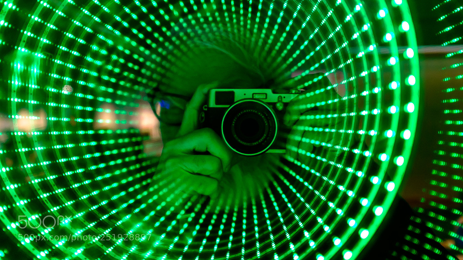 Fujifilm X100T sample photo. Green selfie photography