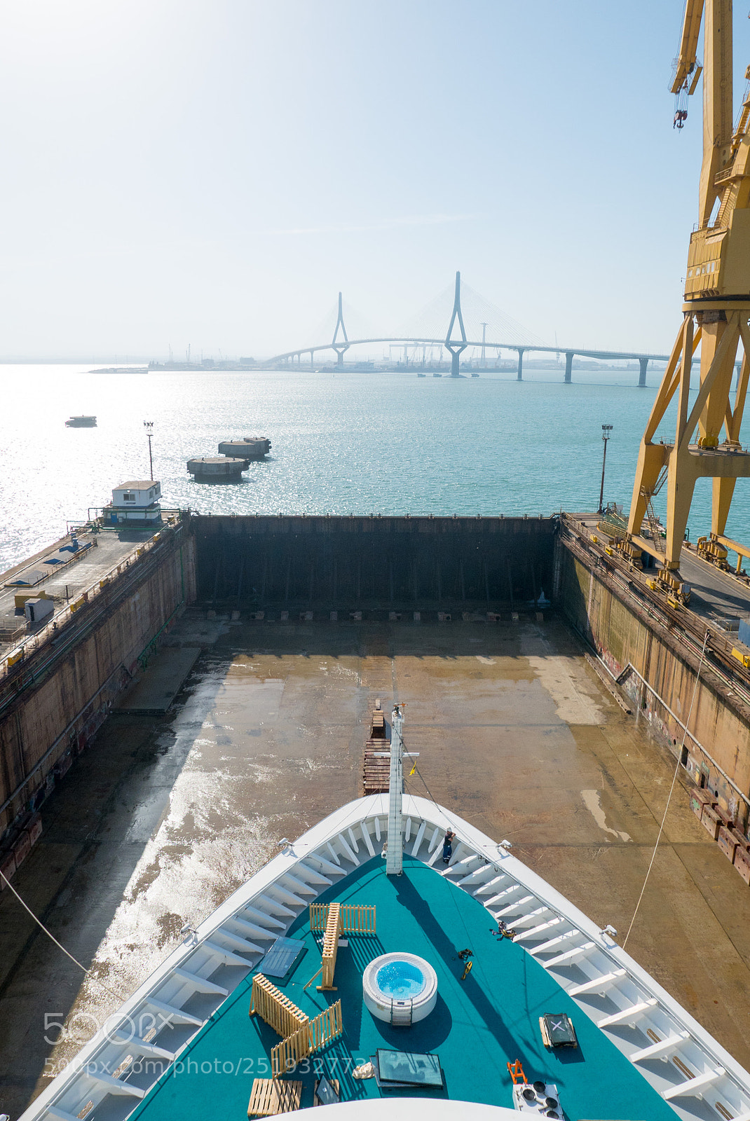 Panasonic Lumix DMC-LX100 sample photo. Cruise ship in drydock photography