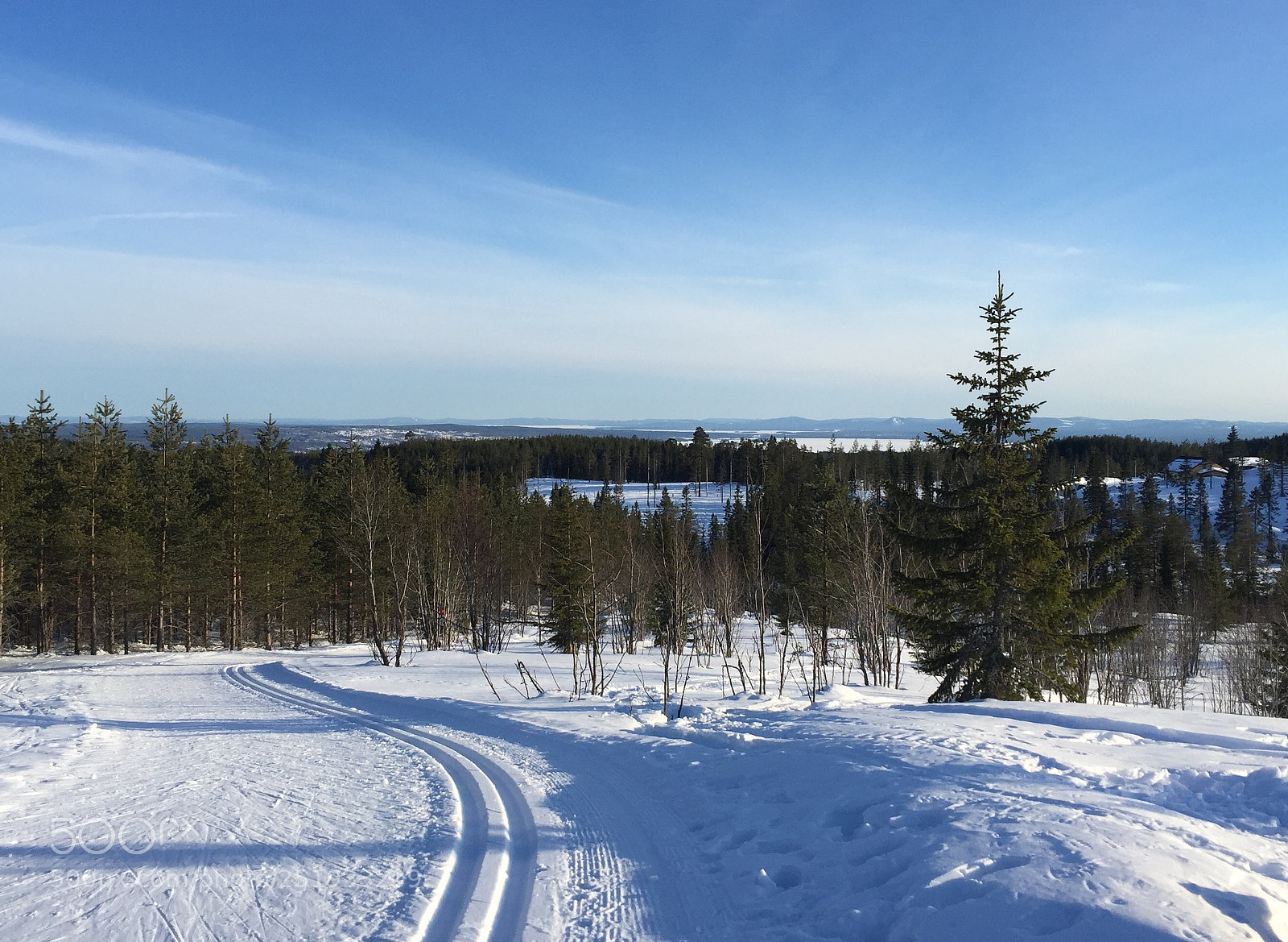 Apple iPhone 6 sample photo. Ski tracks photography