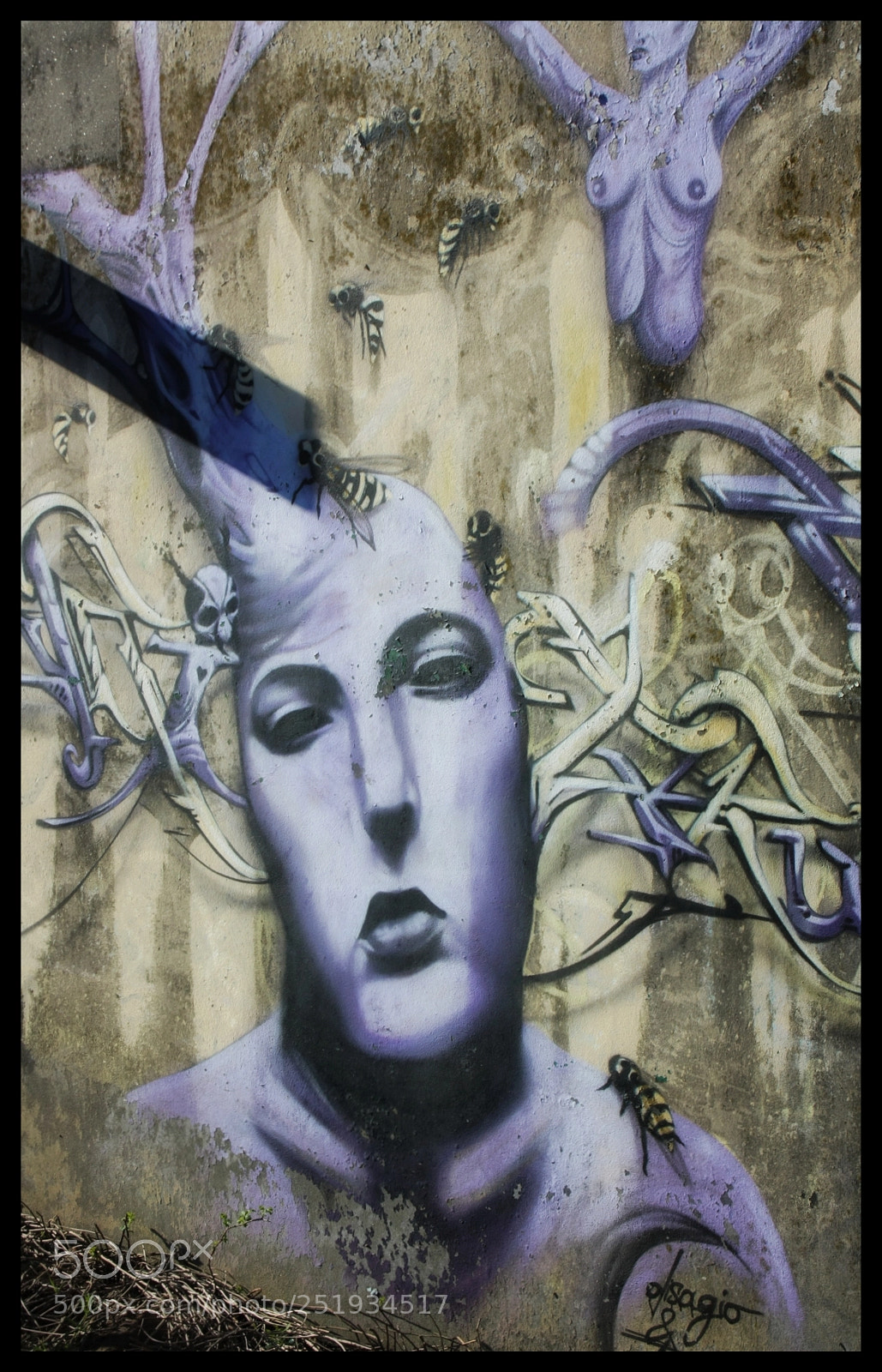 Canon EOS 450D (EOS Rebel XSi / EOS Kiss X2) sample photo. Woman murales photography