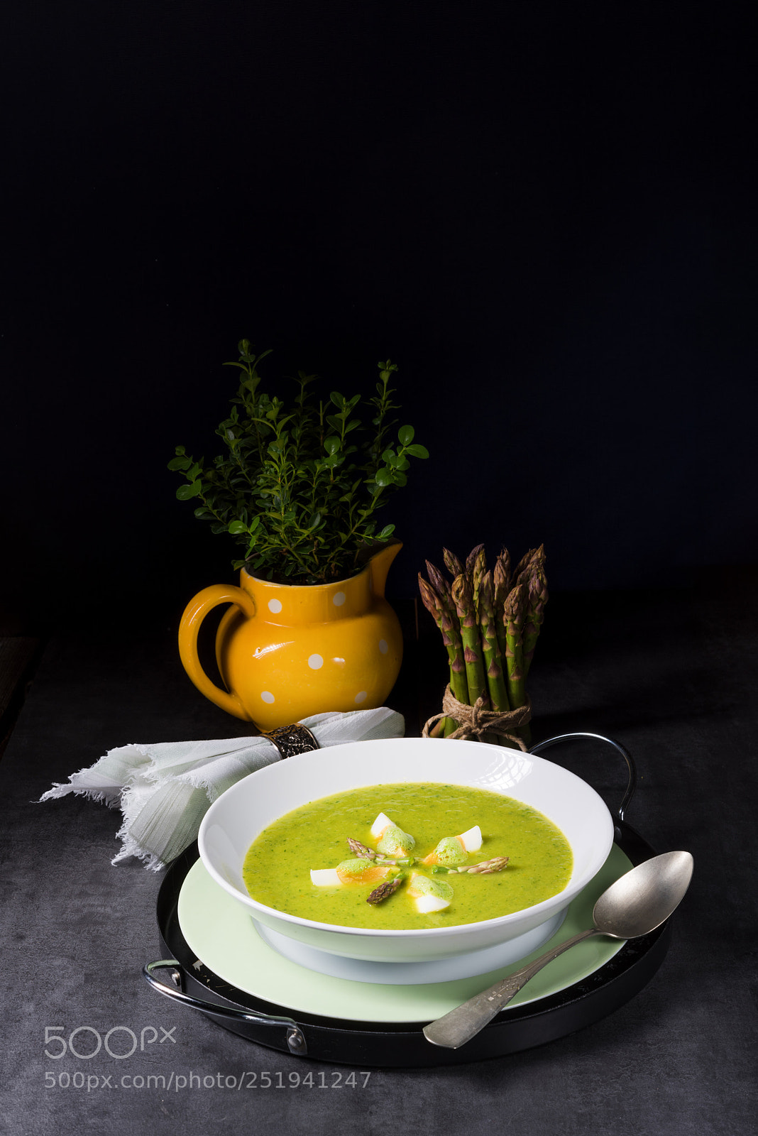 Nikon D810 sample photo. Green wild garlic soup photography