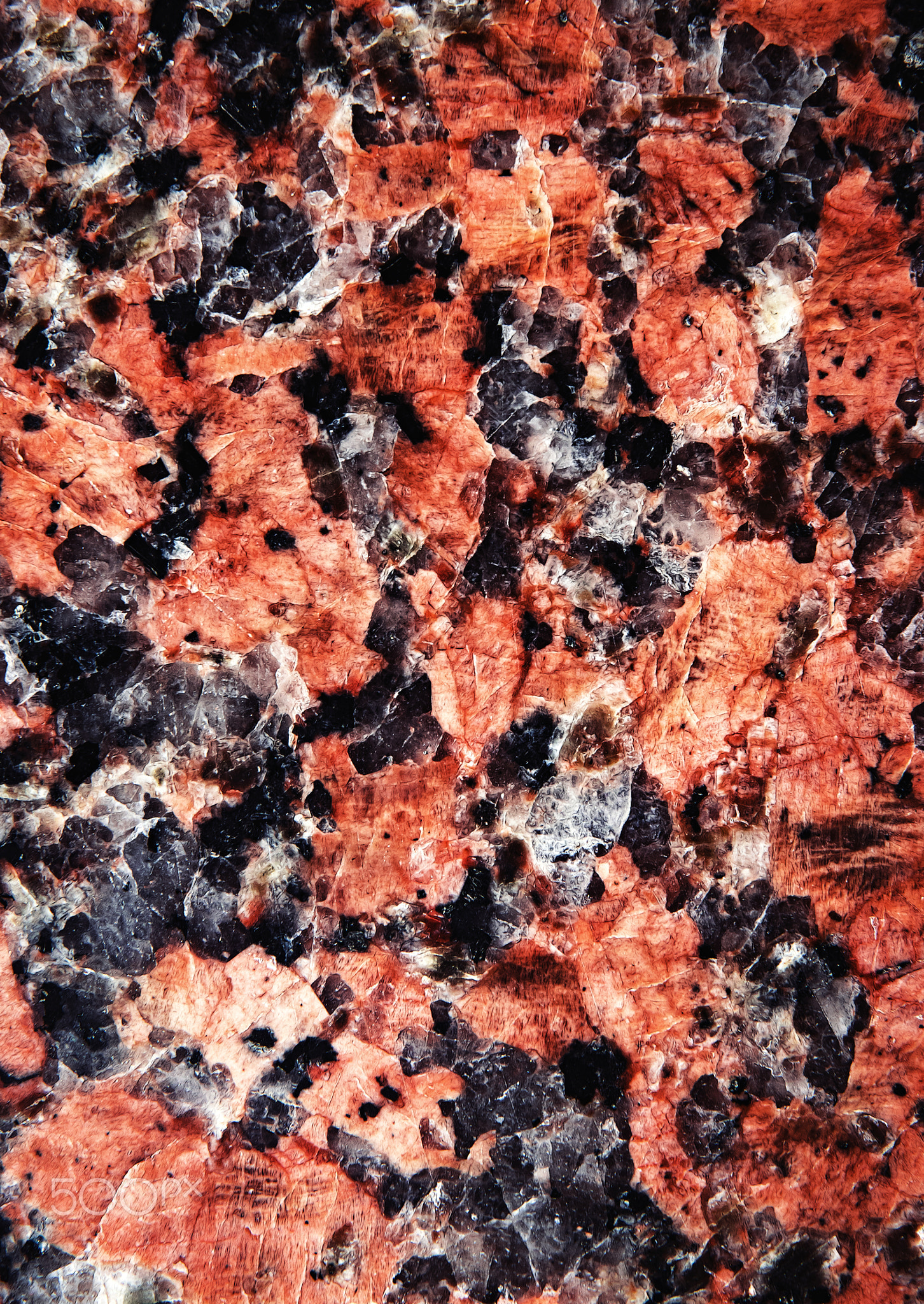 red and black mottled stone