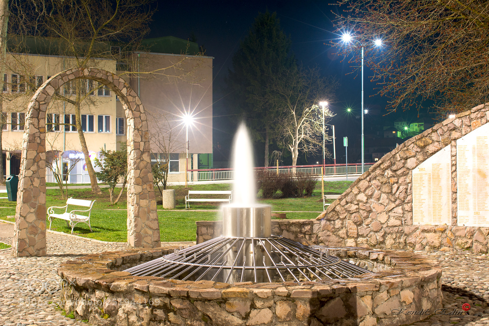 Nikon D7100 sample photo. Fountain in late hours photography