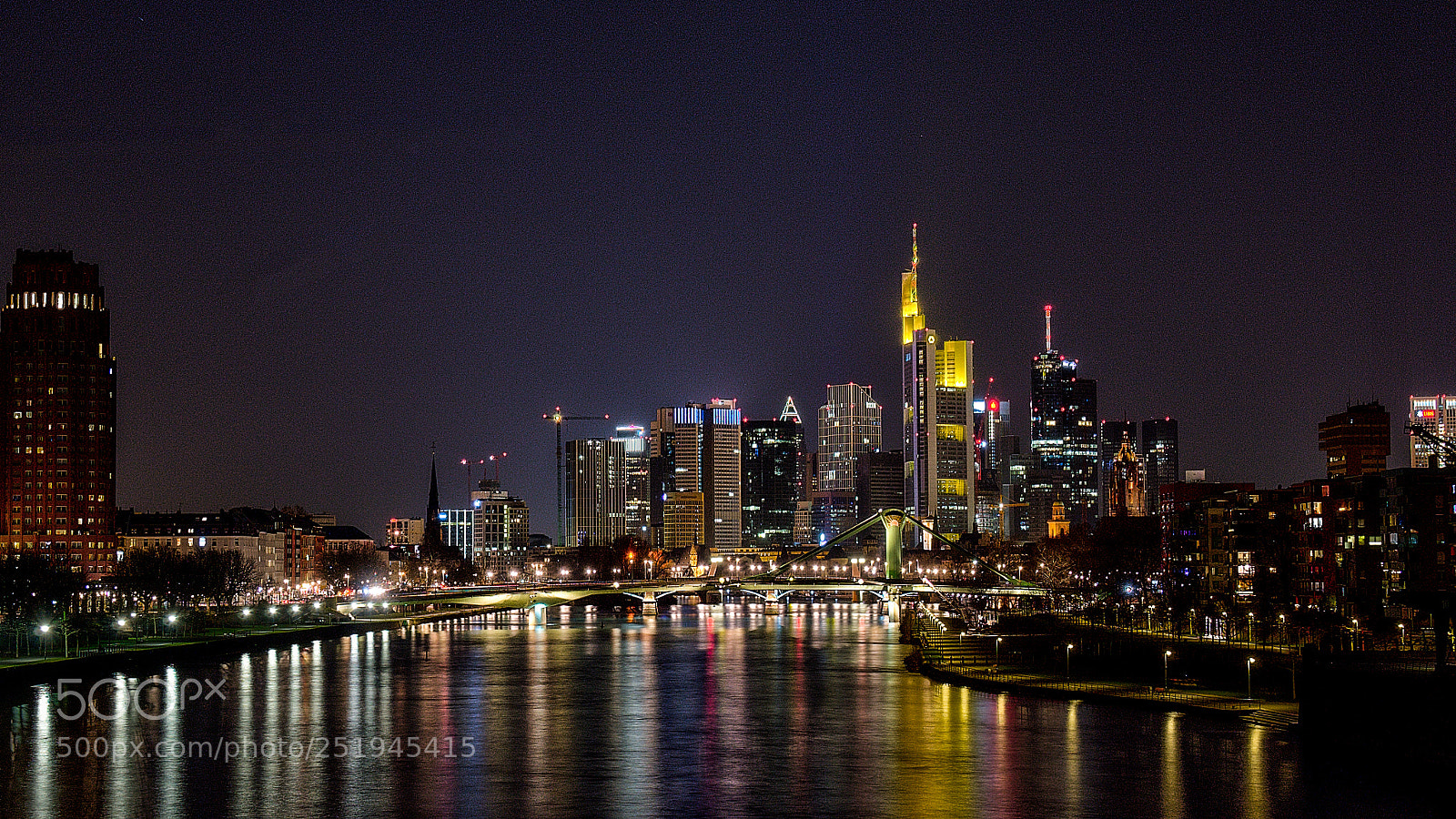 Sony ILCA-77M2 sample photo. Frankfurt nightscape please compare photography