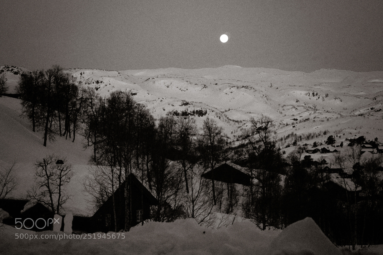 Fujifilm X-E2S sample photo. Moon over haukeli photography