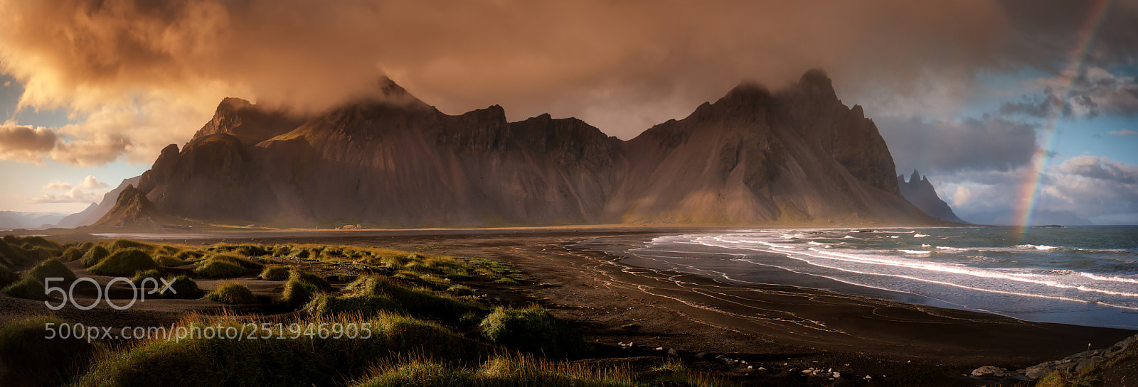Fujifilm X-T2 sample photo. Stokksnes rainbow photography