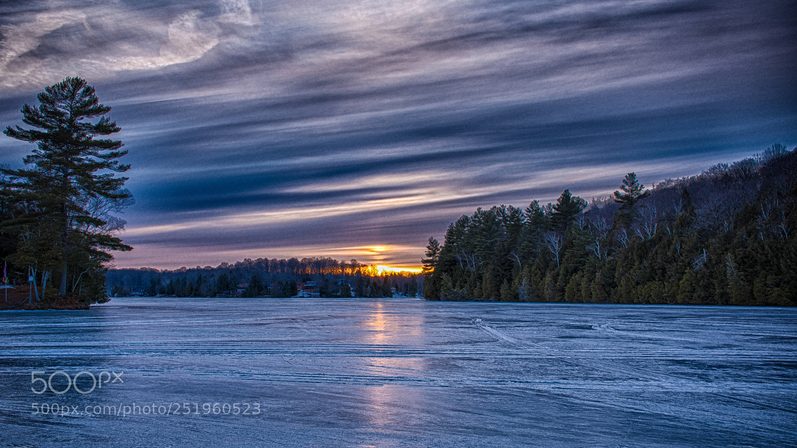 Nikon D500 sample photo. Spring sunset on ice photography