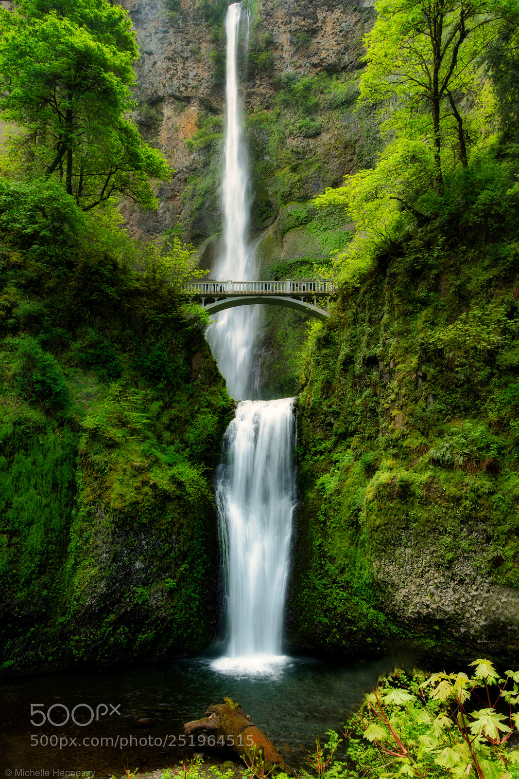 Nikon D800 sample photo. Multnomah falls photography
