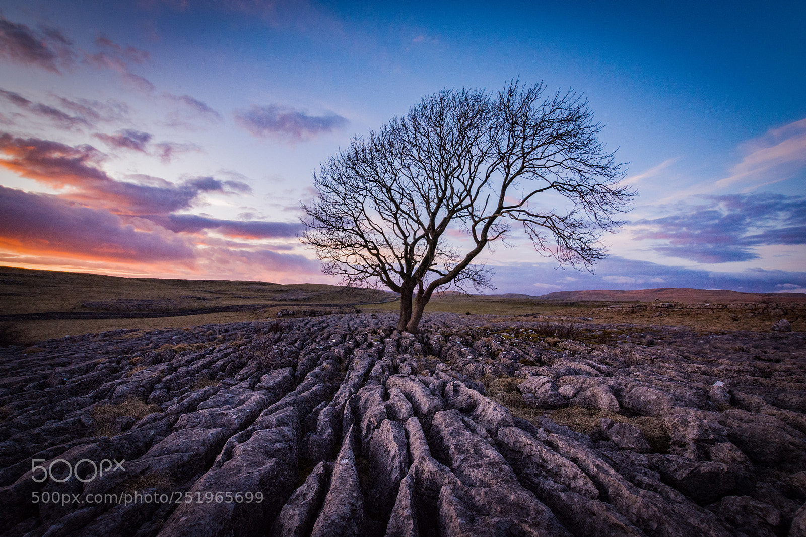 Nikon D5200 sample photo. Sunset at malham lone photography