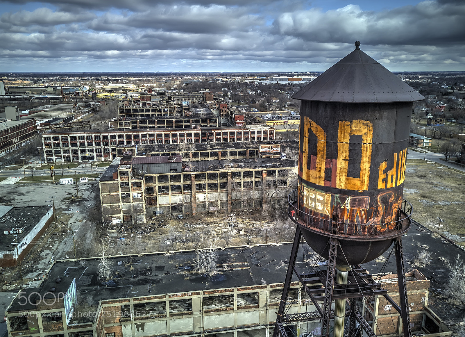 DJI FC220 sample photo. Packard plant photography