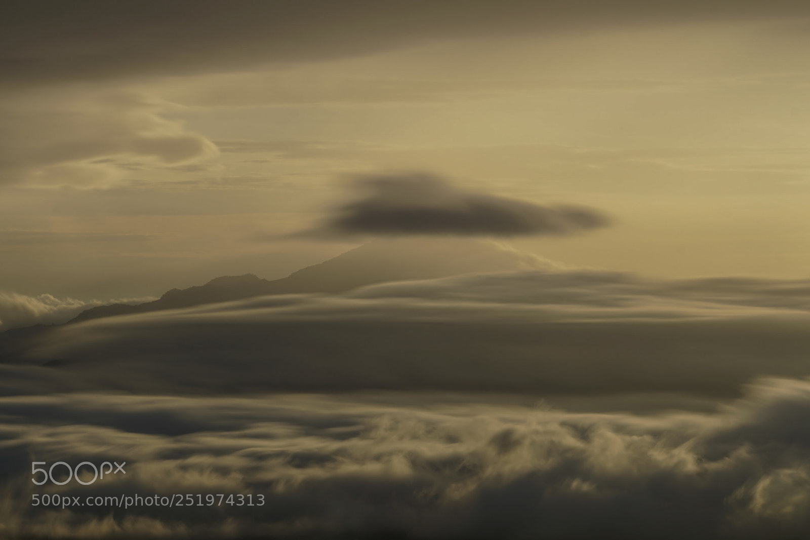 Sony a6000 sample photo. Mountain peak of merbabu photography