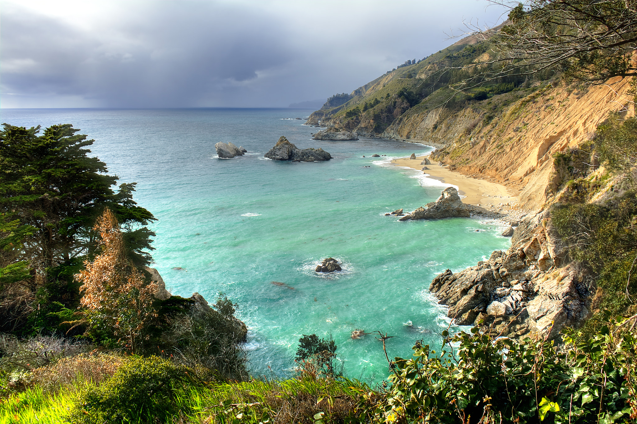 Nikon D7100 sample photo. Carmel mcway falls storm photography