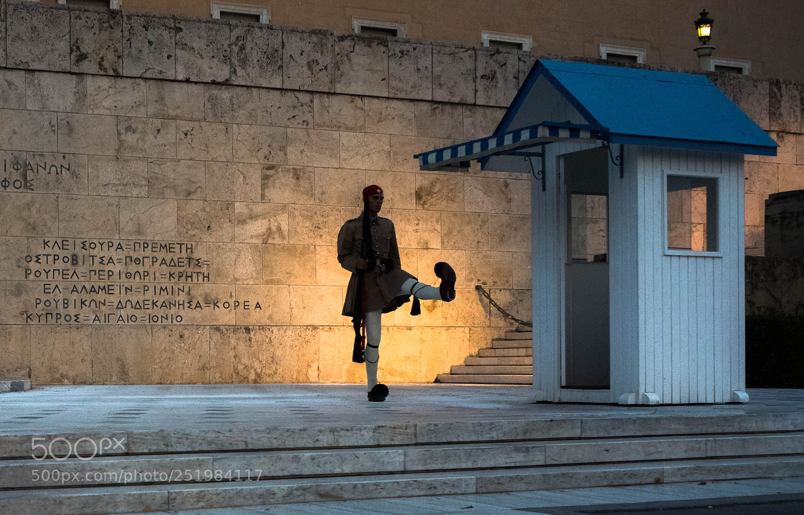 Nikon D810 sample photo. Guard in twilight photography