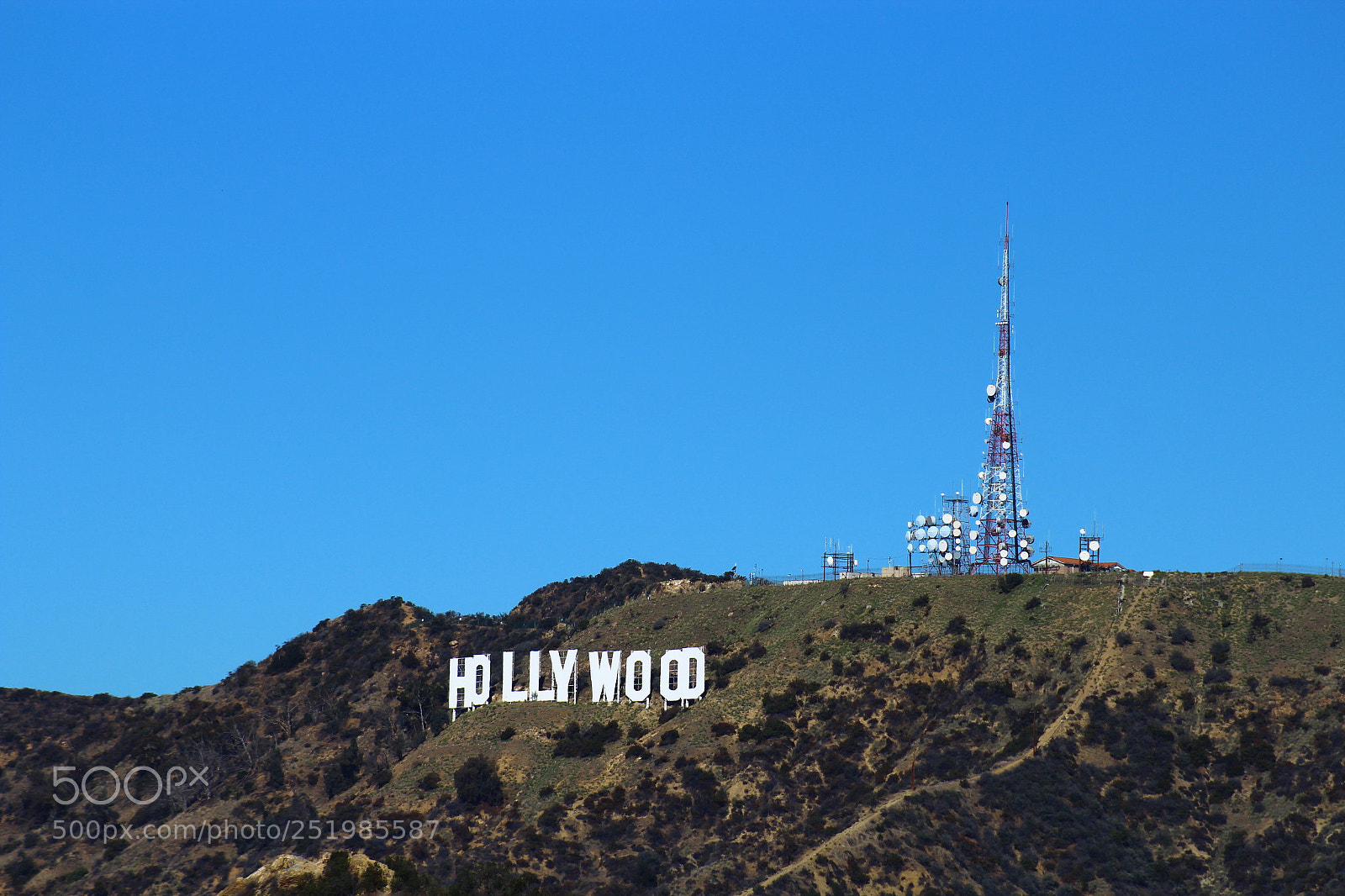 Canon EF 75-300mm f/4-5.6 sample photo. Hollywood sign photography