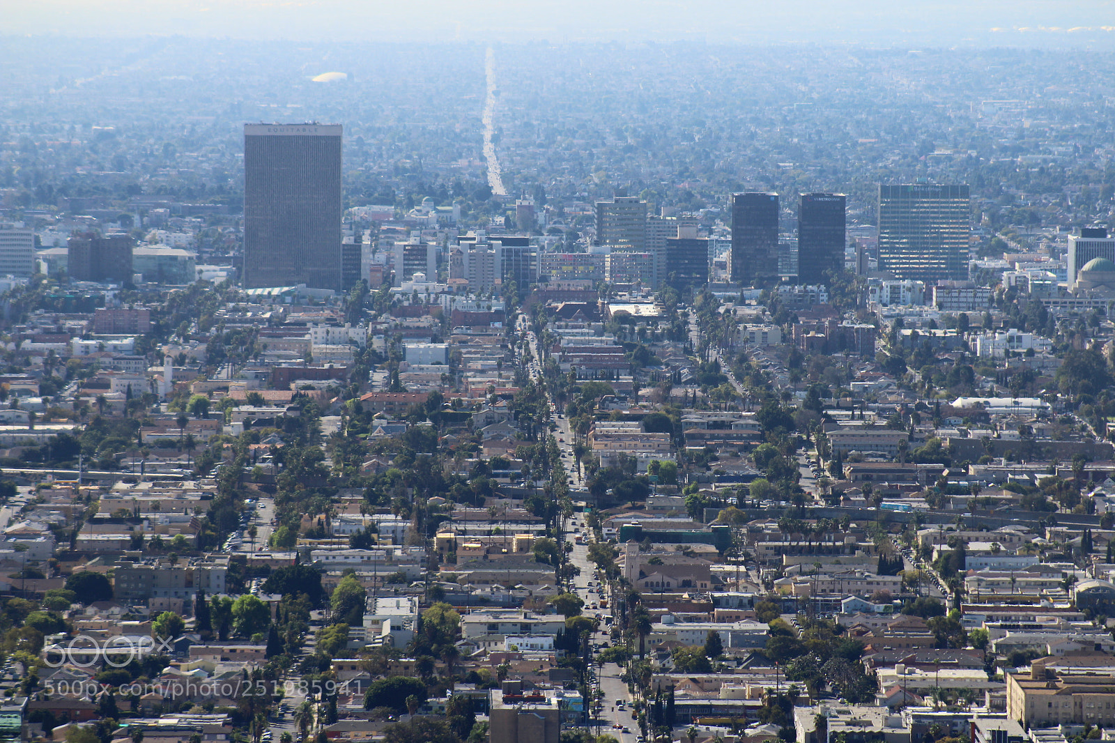 Canon EF 75-300mm f/4-5.6 sample photo. La from above photography