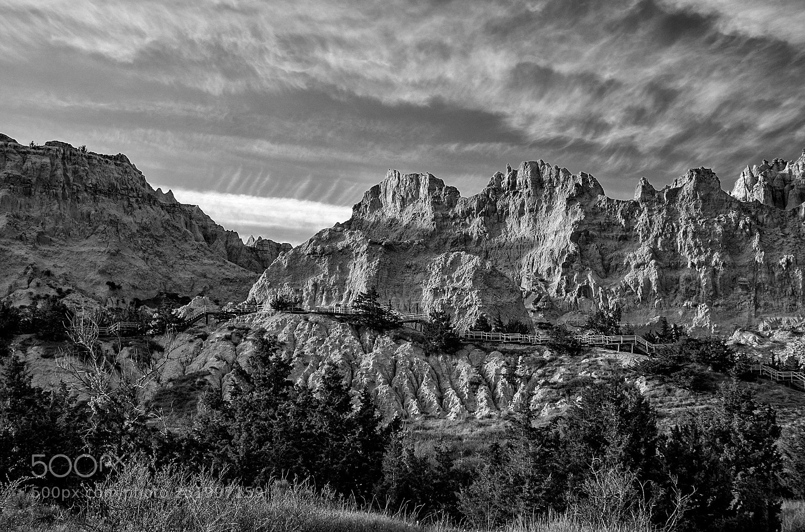 Nikon D70 sample photo. Badlands trail photography