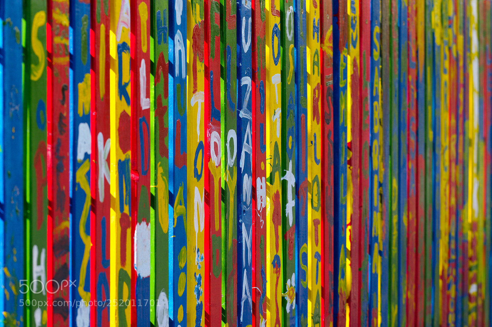 Sony a7 II sample photo. Self-painted fence in front photography